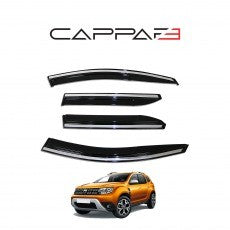 Dacia Duster 2 2018-2023 ile Uyumlu Cam Rüzgarlığı Kromlu 4 Adet