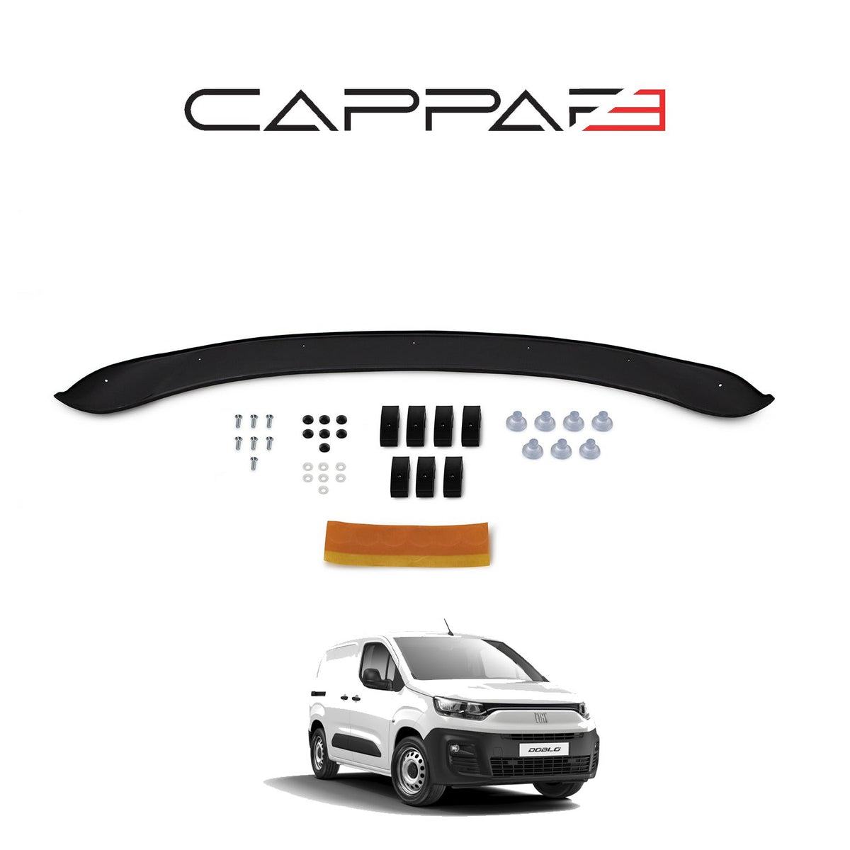 Fiat Doblo 2 2015-2022 yapıştırmalı mat kaput rüzgarlığı – 2