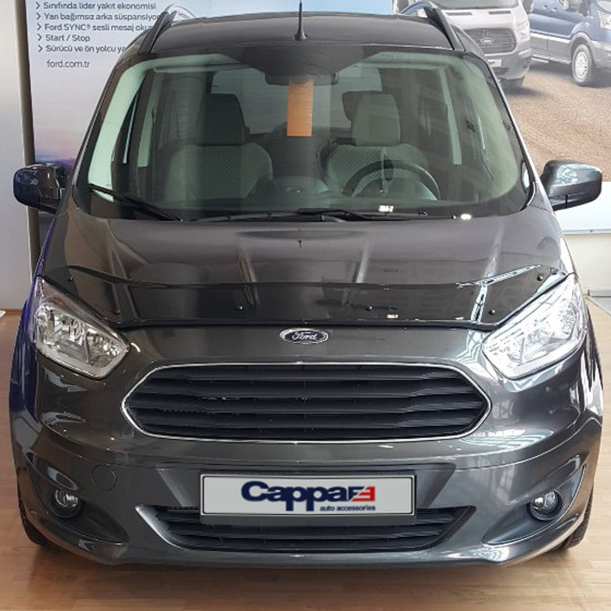 Ford Transit / Tourneo Courier 2 2023-2026 ile Uyumlu Kaput Rüzgarlığı Yapıştırmalı Mat