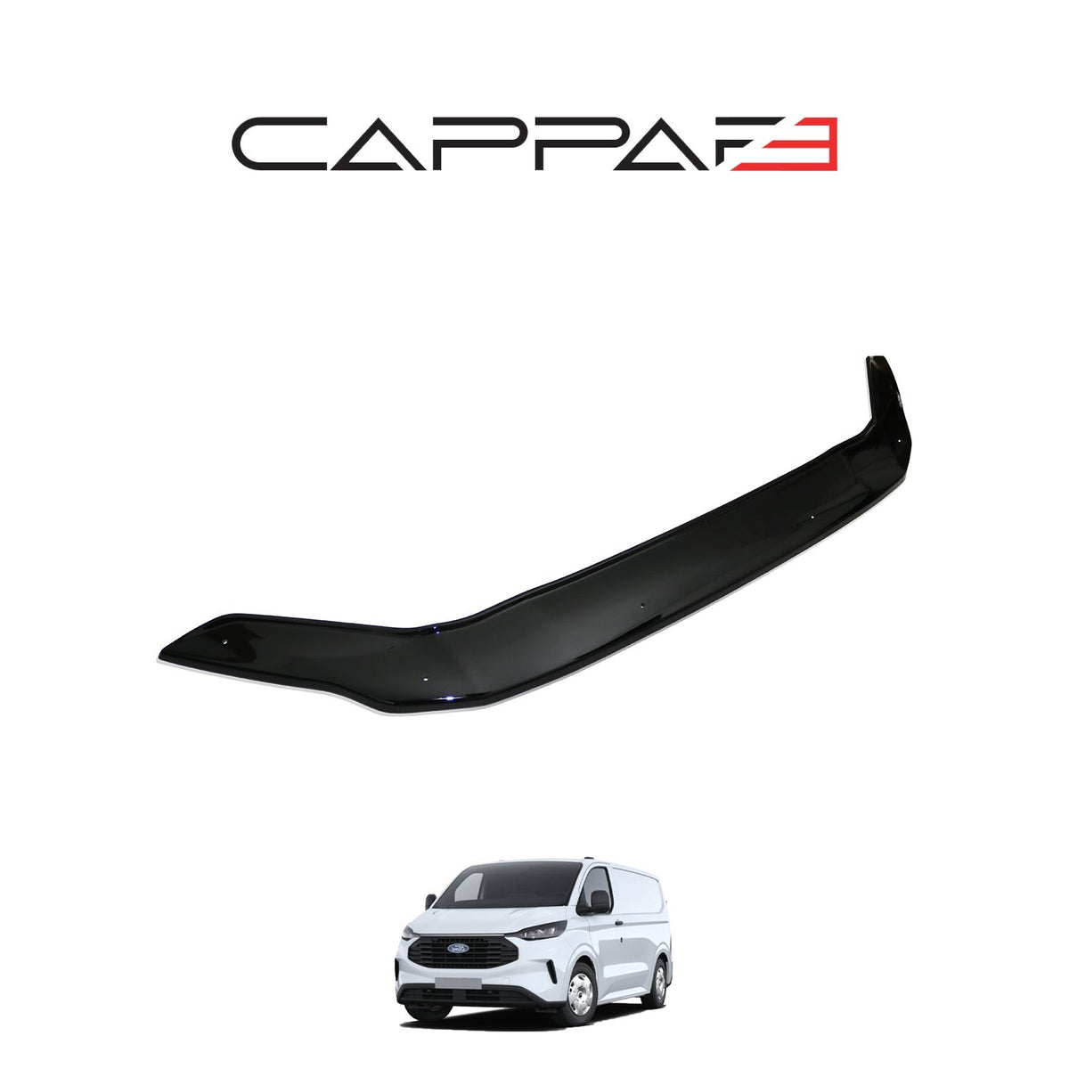 Ford Transit / Tourneo Custom 2 2023-2026 ile Uyumlu Kaput Rüzgarlığı Yapıştırmalı Mat