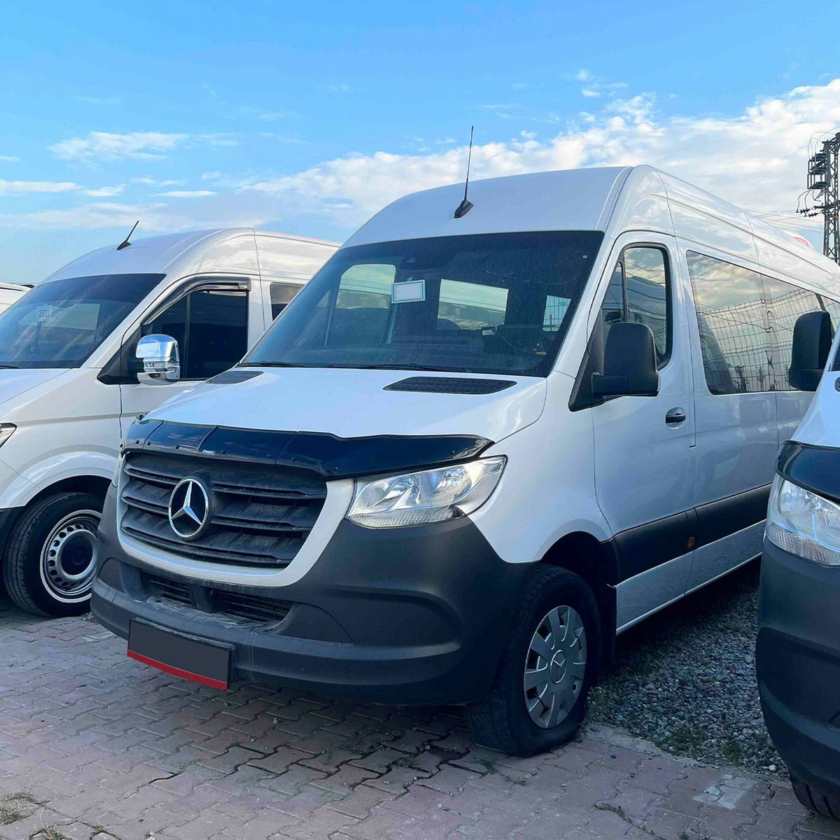Mercedes Sprinter 3 2019-2026 akrilik kaput rüzgarlığı 3'lü set – 7