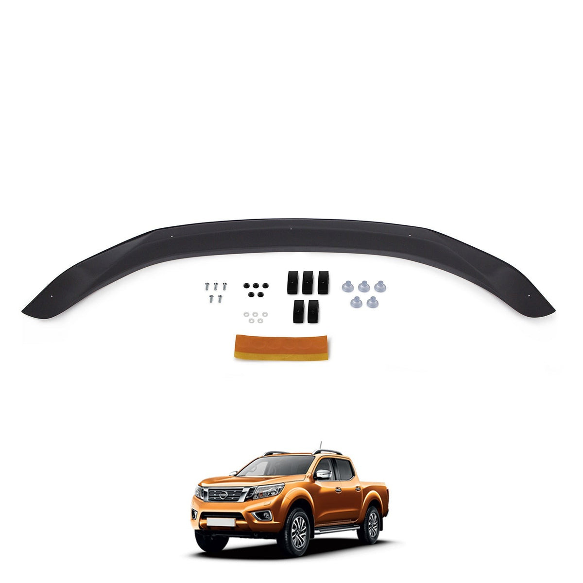 Nissan Navara 3 2016-2021 ile Uyumlu Kaput Rüzgarlığı Yapıştırmalı