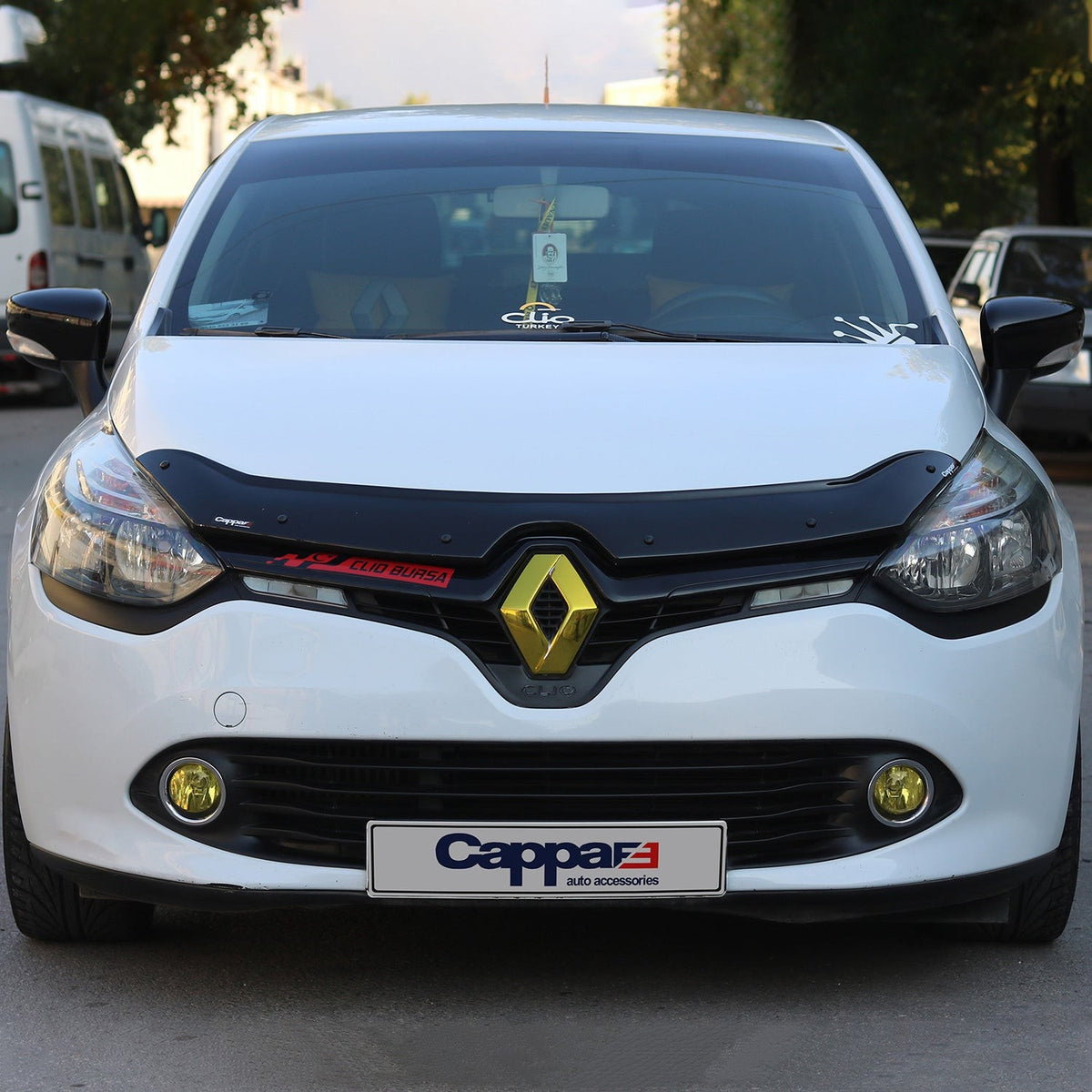 Renault Clio 4 2013-2020 ile Uyumlu Kaput Rüzgarlığı Yapıştırmalı Mat