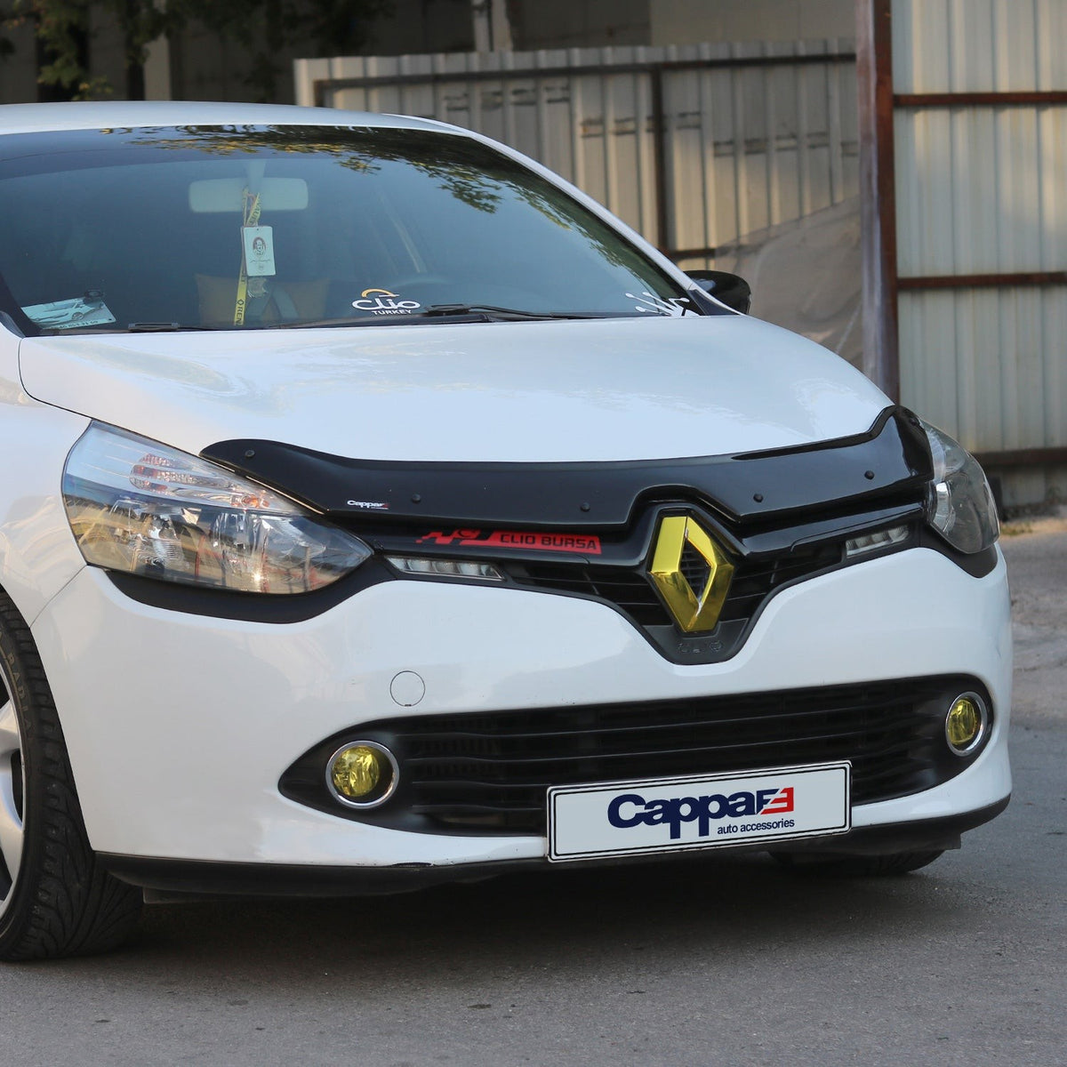 Renault Clio 4 2013-2020 ile Uyumlu Kaput Rüzgarlığı Yapıştırmalı Mat