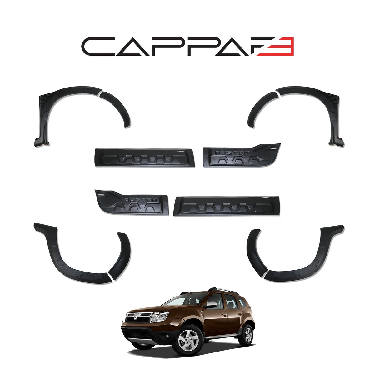Dacia Duster 1 2010-2017 ile Uyumlu Kapı Dodik Hornet Mat 4 Adet