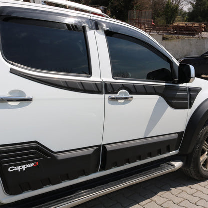 Isuzu D-Max 2 2012-2019 ile Uyumlu Kapı Dodik Yarasa Mat 6 Adet