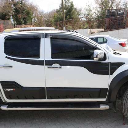 Isuzu D-Max 2 2012-2019 ile Uyumlu Kapı Dodik Yarasa Mat 6 Adet