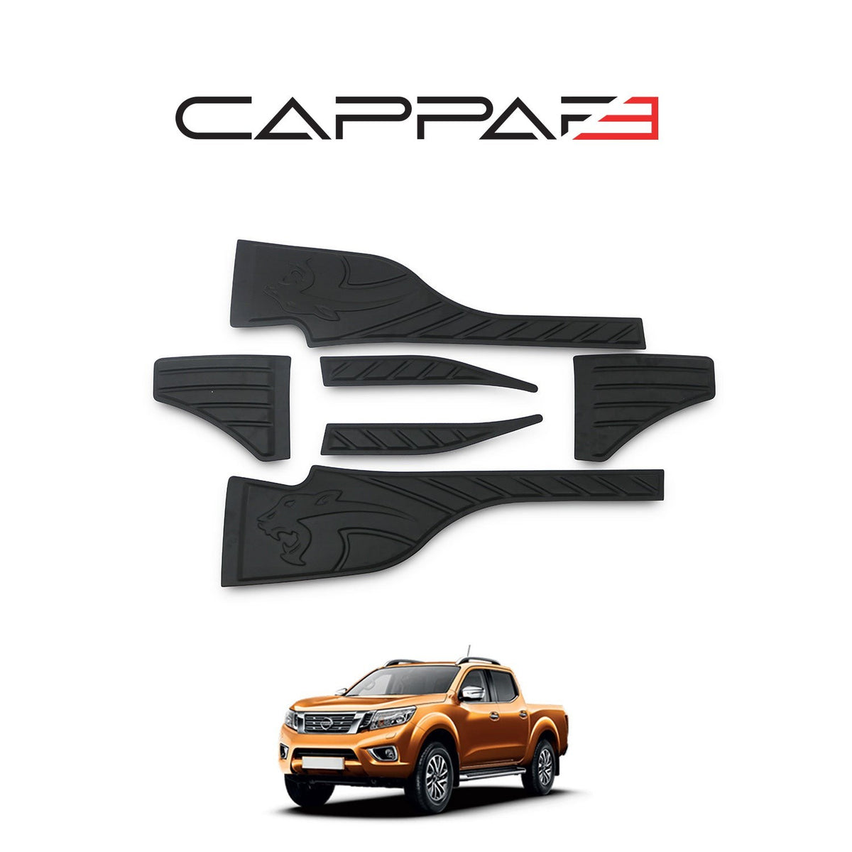Nissan Navara 3 2016-2021 ile Uyumlu Kapı Dodik Mat 4 Adet
