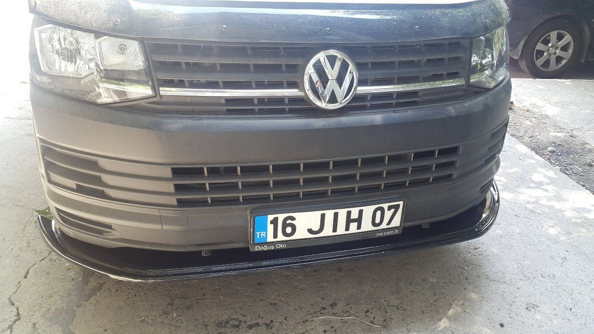 Volkswagen Transporter T6 Sportline 2015-2019 ile Uyumlu Ön Tampon Lip