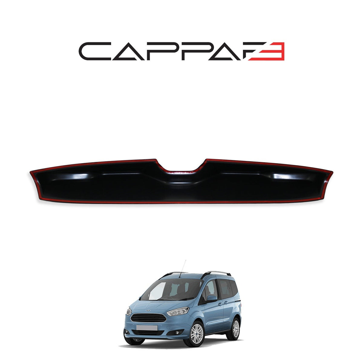 Ford F-Max 2018-2025 Shark mat arka cam spoyler 2 parçalı set – 4