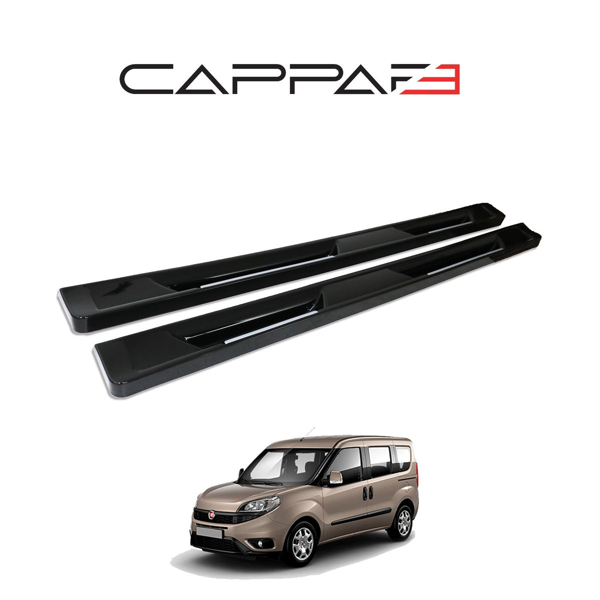 Fiat Doblo 3 2023-2026 kısa şase marşpiyel kaplama 4 parçalı set – 2