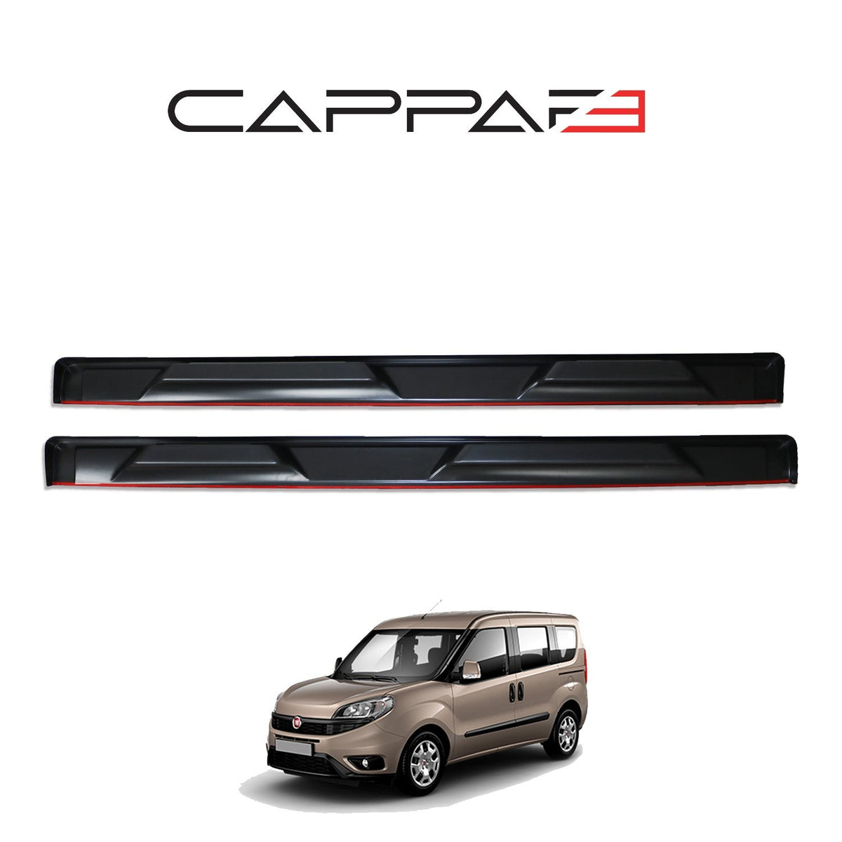 Fiat Doblo 3 2023-2026 kısa şase marşpiyel kaplama 4 parçalı set – 5
