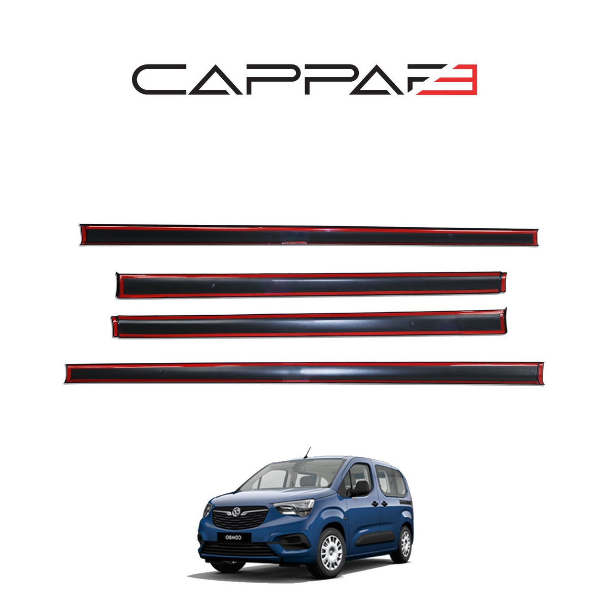 Opel Combo E 2018-2026 kısa şase mat marşpiyel kaplama 4 parçalı set – 4