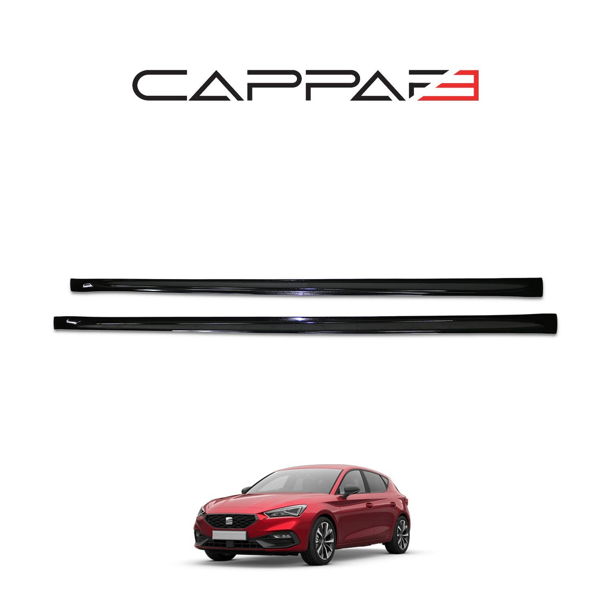 Seat Leon 3 2013-2020 ile Uyumlu Marşpiyel Kaplama 2 Adet