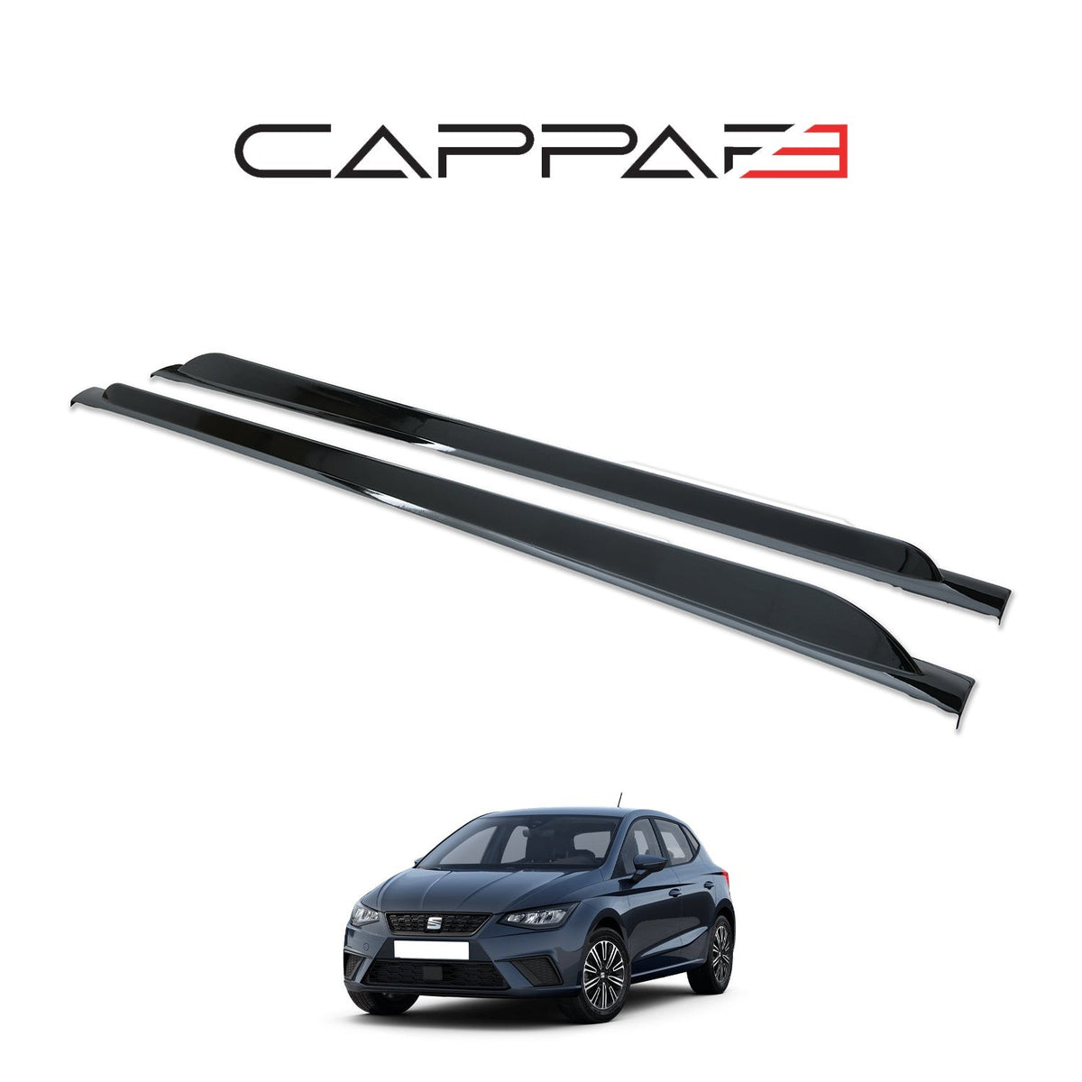 Seat Ibiza MK5 2017-2021 ile Uyumlu Marşpiyel Kaplama 2 Adet
