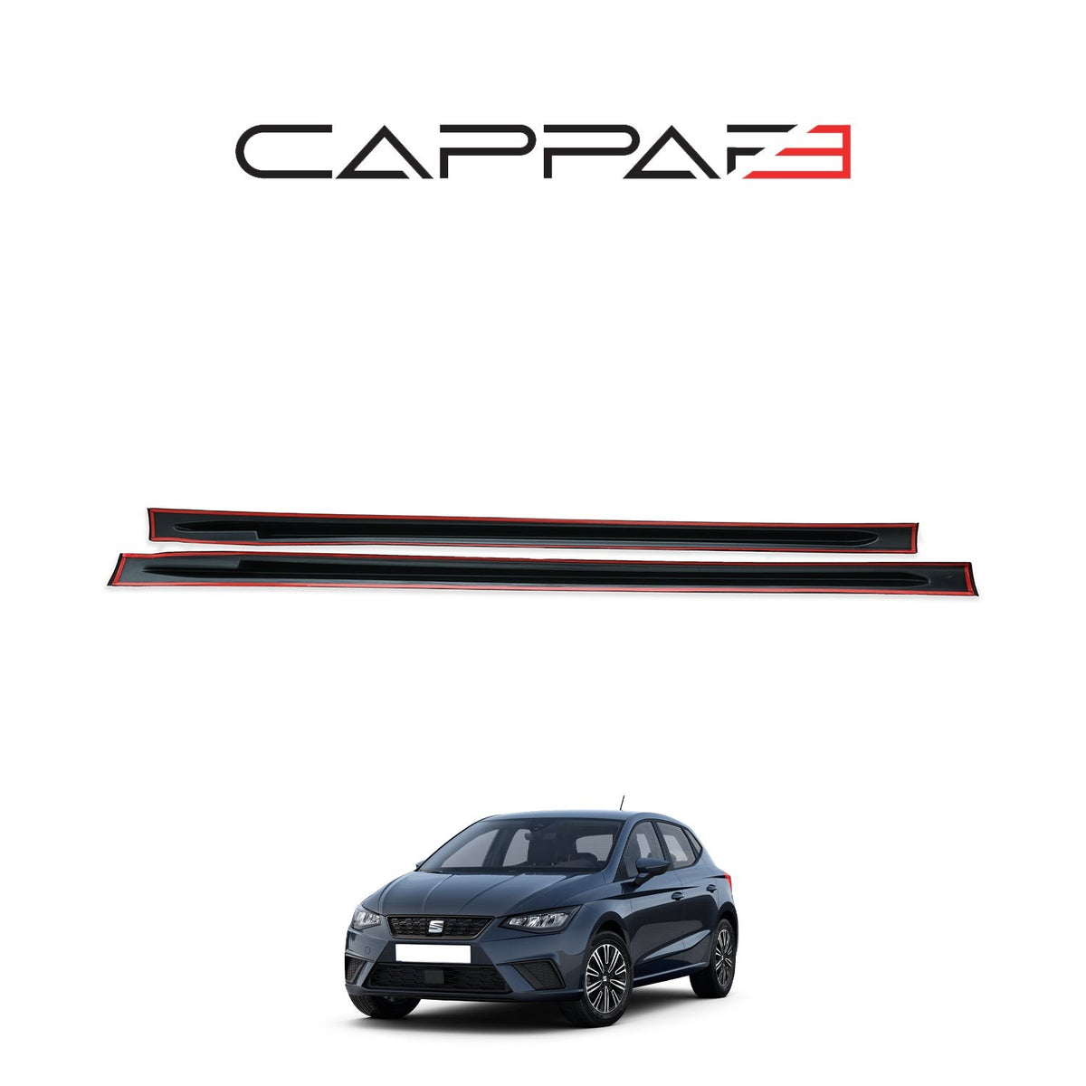 Seat Ibiza MK5 2017-2021 ile Uyumlu Marşpiyel Kaplama 2 Adet
