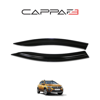 Dacia Sandero 3 2021-2026 kromlu cam rüzgarlığı 4 parçalı set – 2