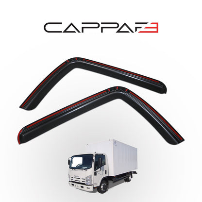 Isuzu NPR Long 2010-2026 kromlu cam rüzgarlığı 2 parçalı set – 3