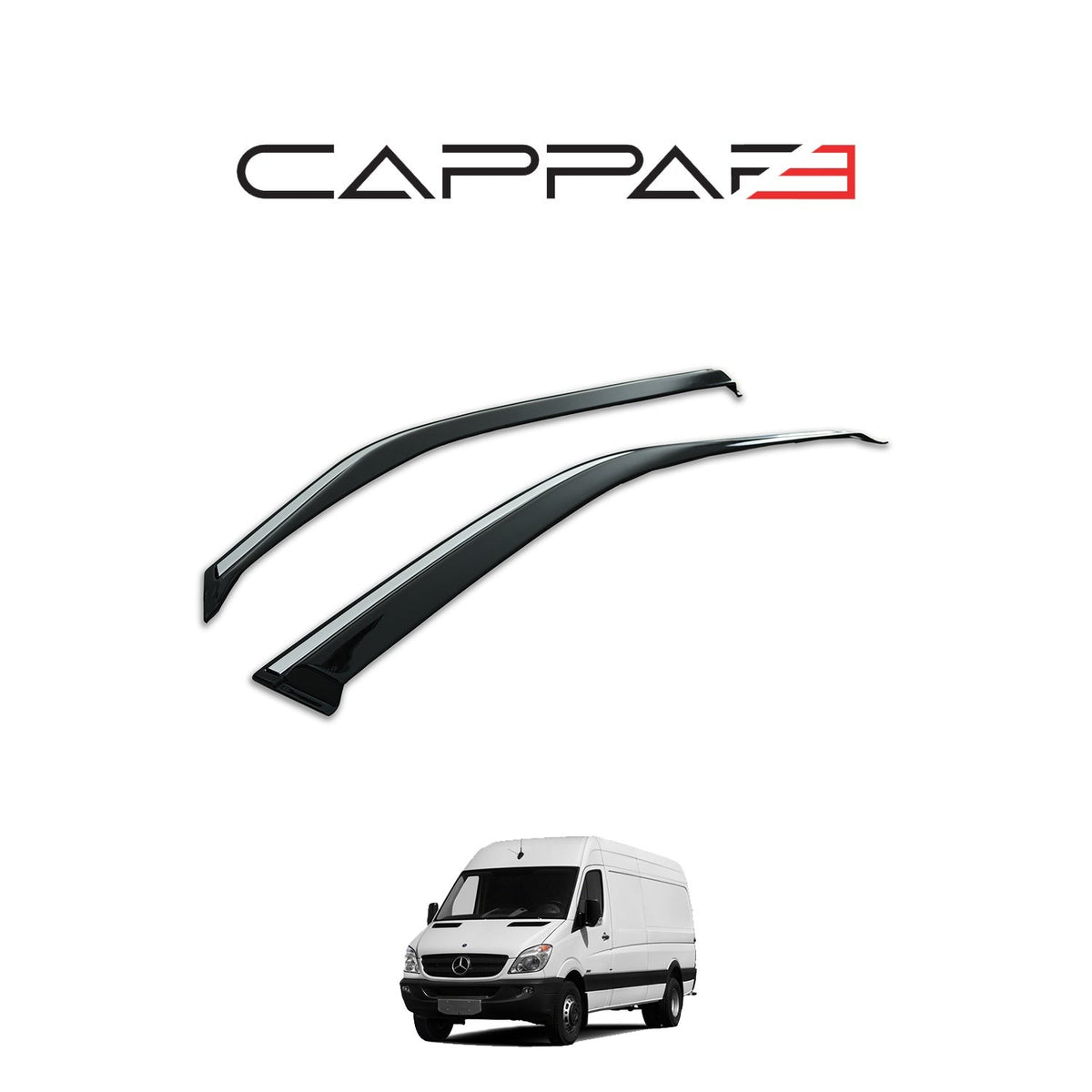 Mercedes Sprinter 2 2006-2013 ile Uyumlu Cam Rüzgarlığı 4 Adet