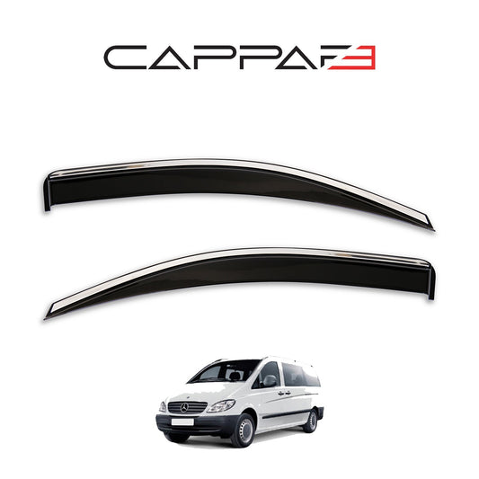 Mercedes Vito 2 2010-2014 ile Uyumlu Cam Rüzgarlığı Kromlu 2 Adet