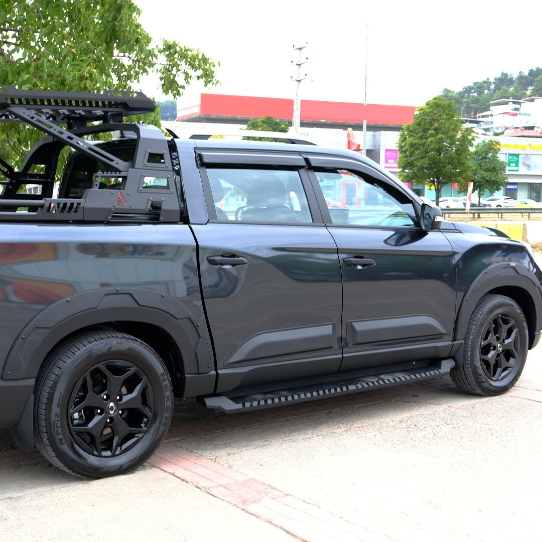 SsangYong Musso 2021-2025 siyah akrilik cam rüzgarlığı 4 parçalı set – 8