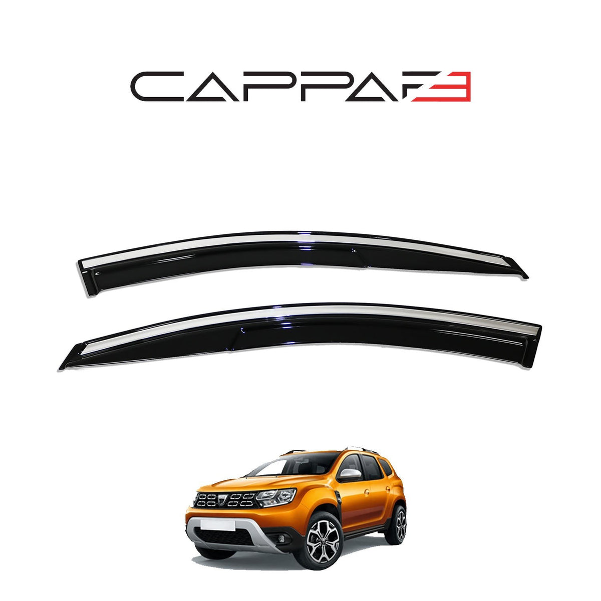 Renault / Dacia Duster 3 2024-2026 ile Uyumlu Cam Rüzgarlığı Kromlu 4 Adet