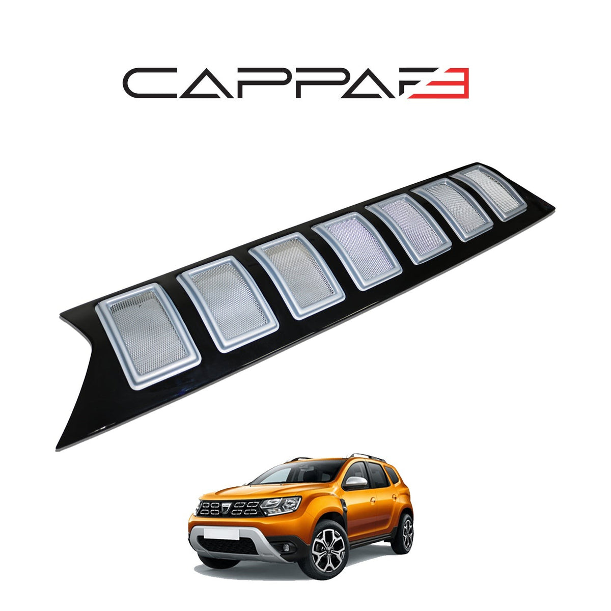 Dacia Duster 2 2018-2023 ile Uyumlu Ön Panjur Jeep Model 2 Adet