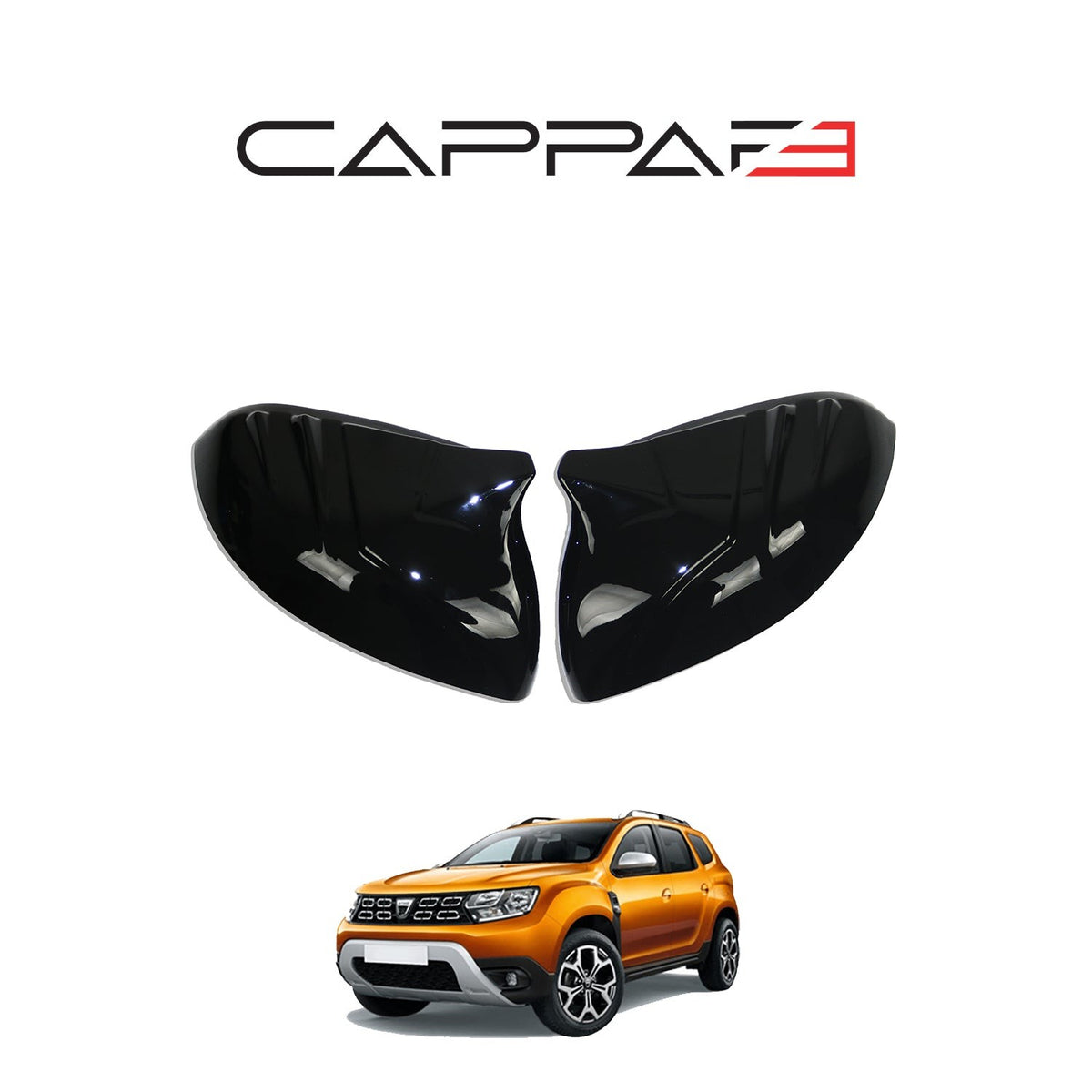Renault / Dacia Duster 3 2024-2026 ile Uyumlu Ayna Kapağı Yarasa 2 Adet