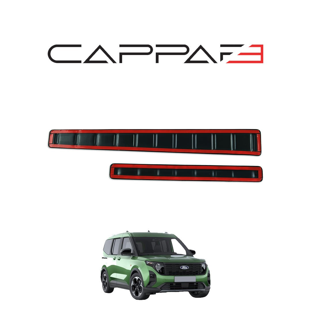 Ford Transit / Tourneo Courier 2017 Set 4 Parça Kapı Eşiği Siyah Mat Asa Kum Desen Standart