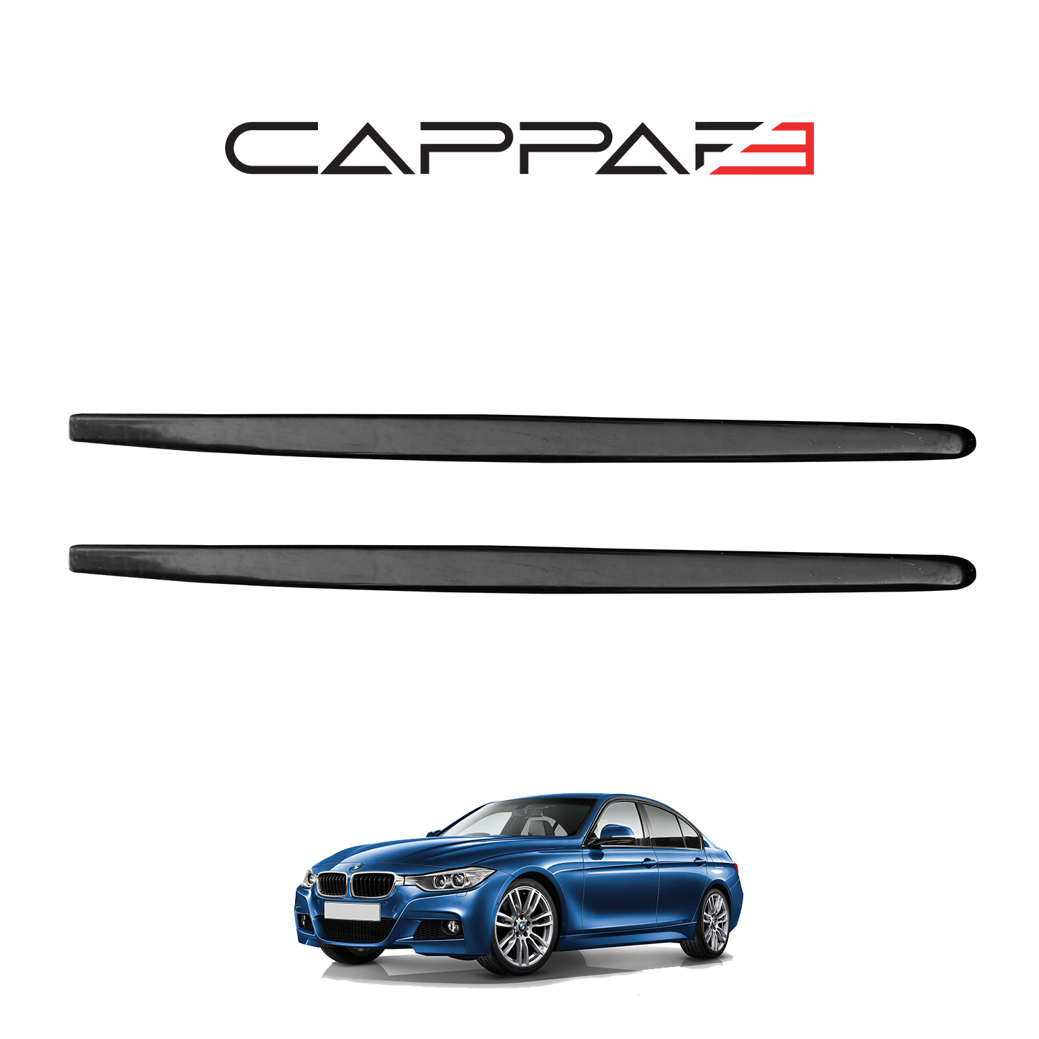 CAPPAFE BMW F30 Marşpiyel Alt Çıta Set Performans Parlak Siyah 2011-2019